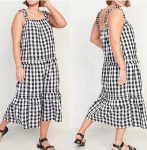 Old Navy Black and White Gingham Women's Dress